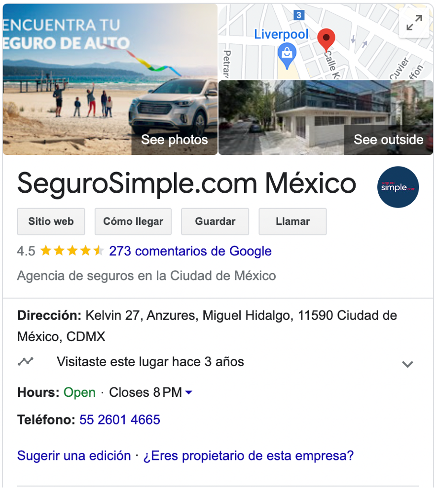 Calidad en google